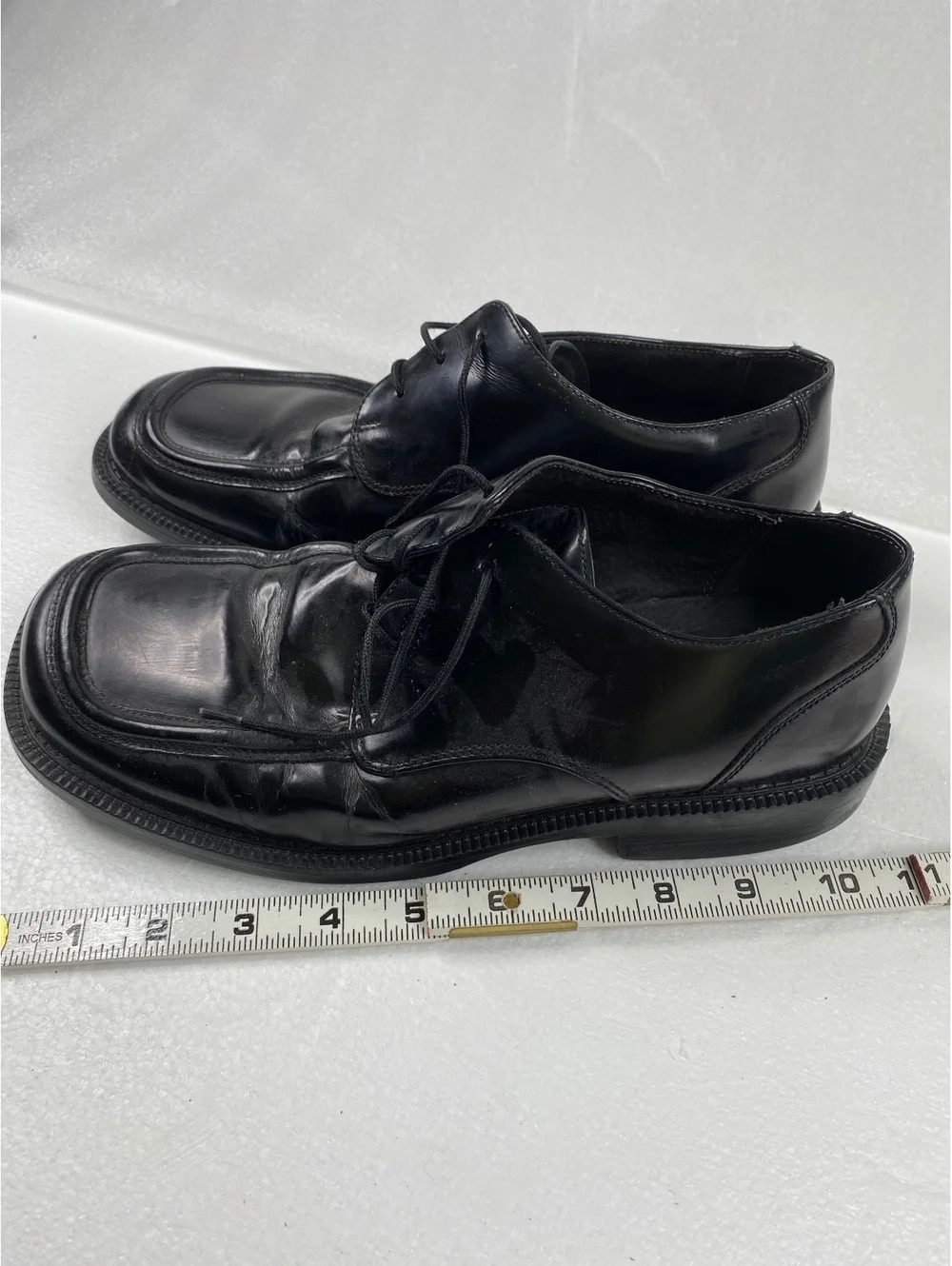 Reaction black leather dress shoes size 7